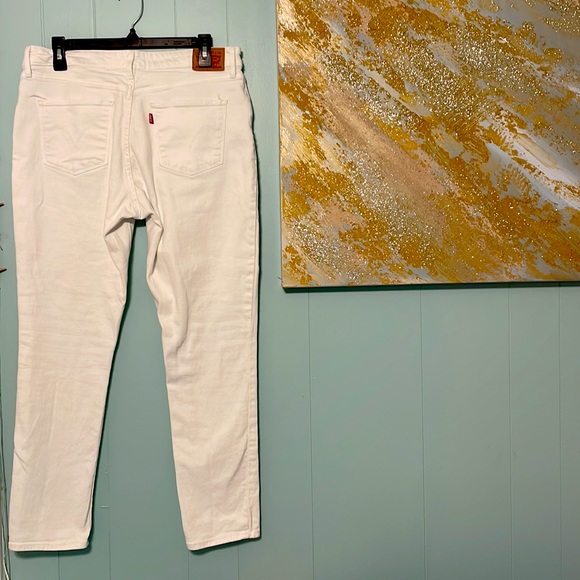 Levi Strauss Waist Size 33 White Mid-Rise Skinny Jeans - Picture 2 of 9